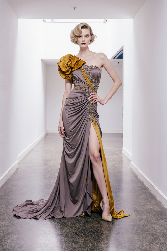 Luna One Shoulder Gown