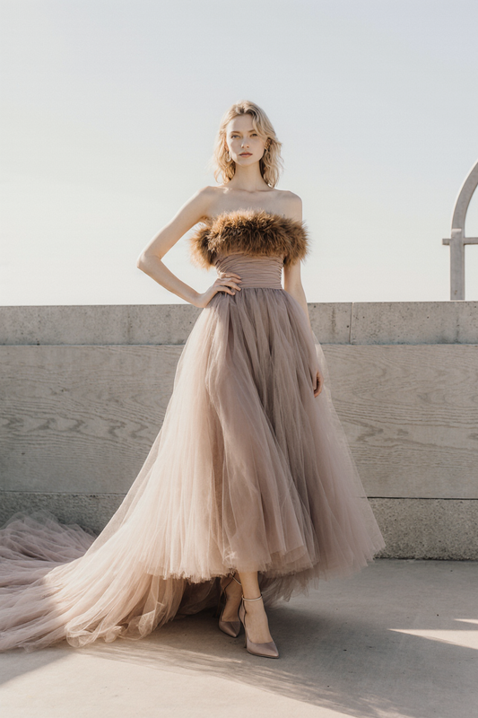 Sephia Strapless Midi Dress