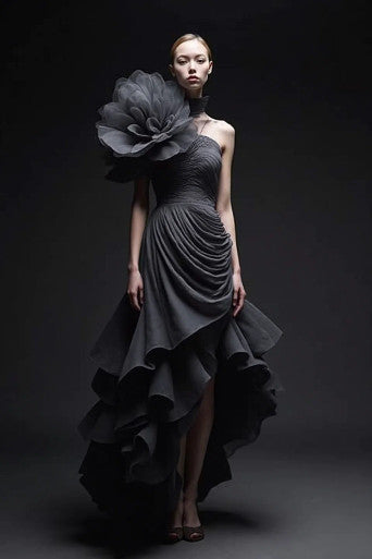 Side High-Low Gown