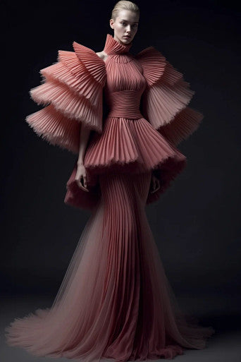 Flared Oversized Sleeve Gown