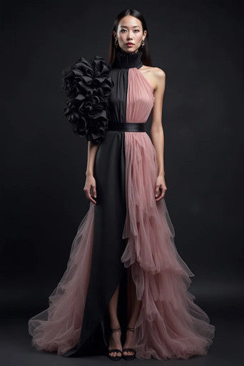 Ruffle Sleeve Gown