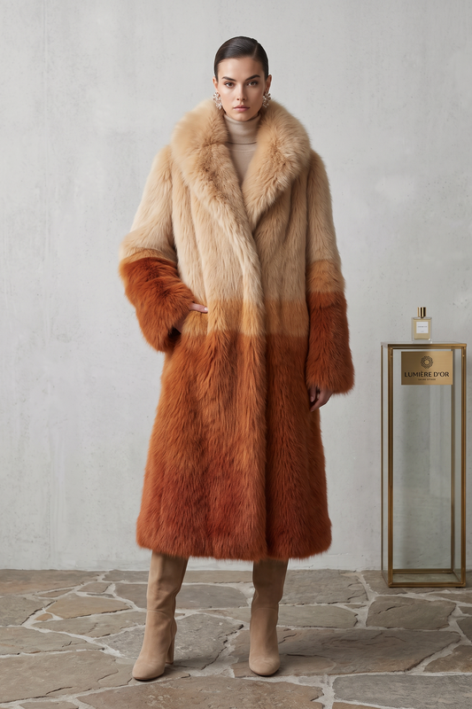 Orange Cream Ombré Coat