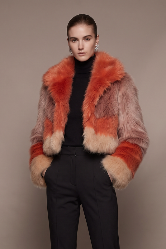Statement Faux-Fur Cropped Jacket