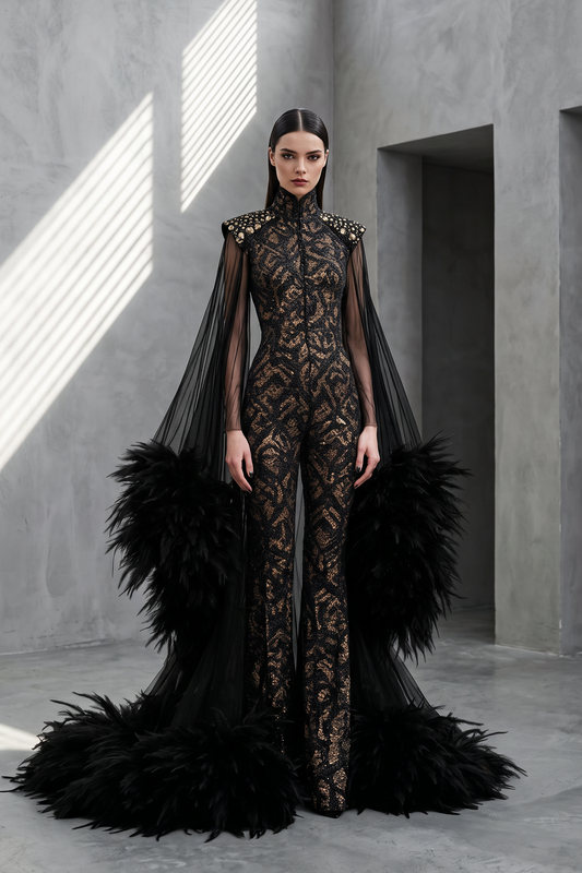 Mono Adornado con Plumas