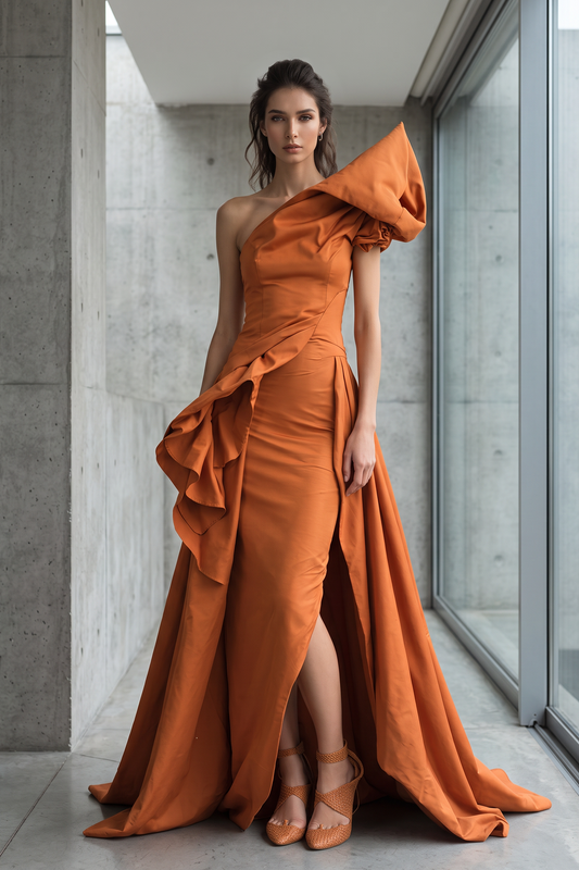 Vestido de Material Detallado