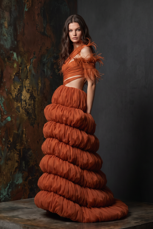 Vestido asimétrico de un solo hombro