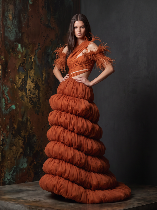Vestido asimétrico de un solo hombro