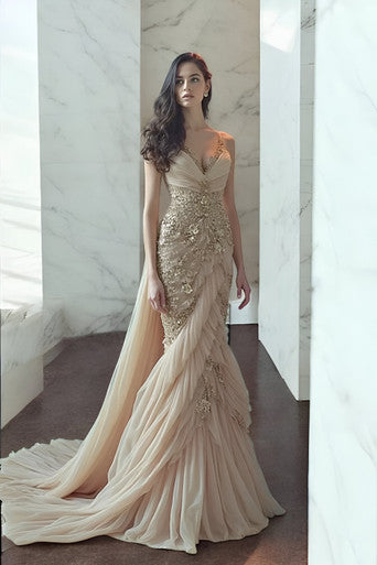Spiral Embellished Gown