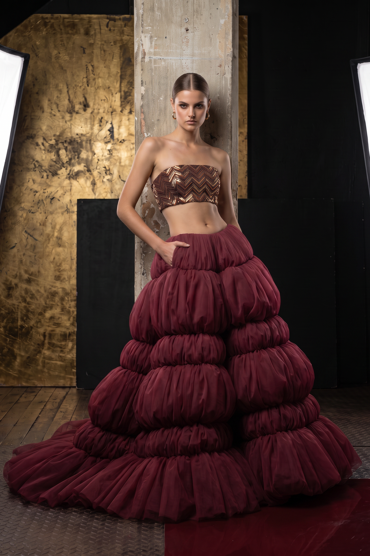 Bandeau Top and Skirt