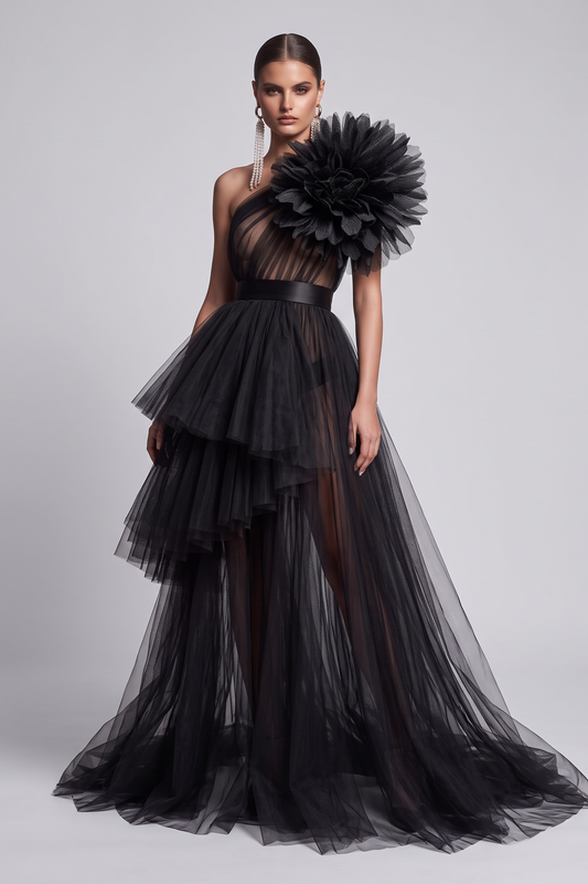 Vestido semitransparente