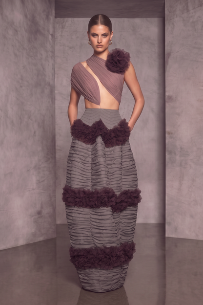 Asymmetric Evening Dress