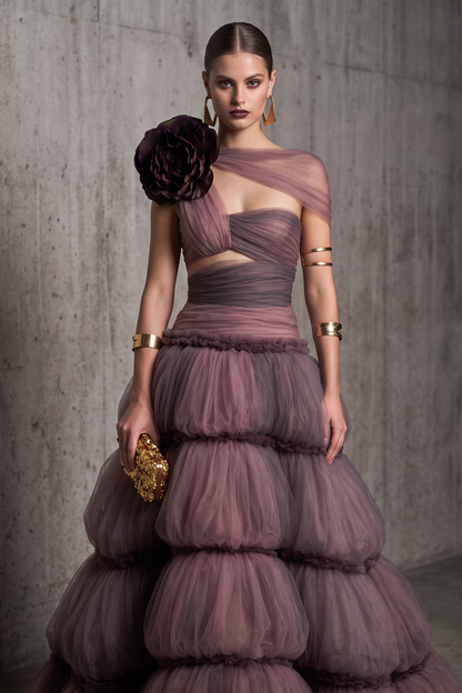 Asymmetric Evening Gown