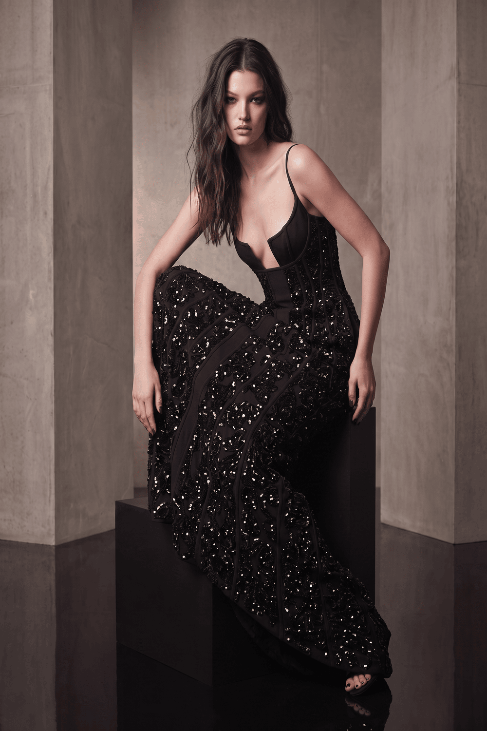 Sleeveless Evening Gown