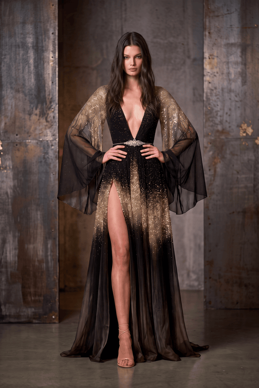 Long Sleeve V-Neck Dress