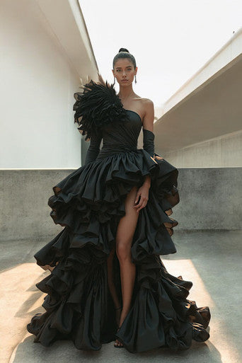 Layered Ruffle Gown