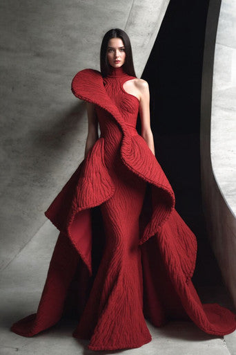 Asymmetric Flow Gown
