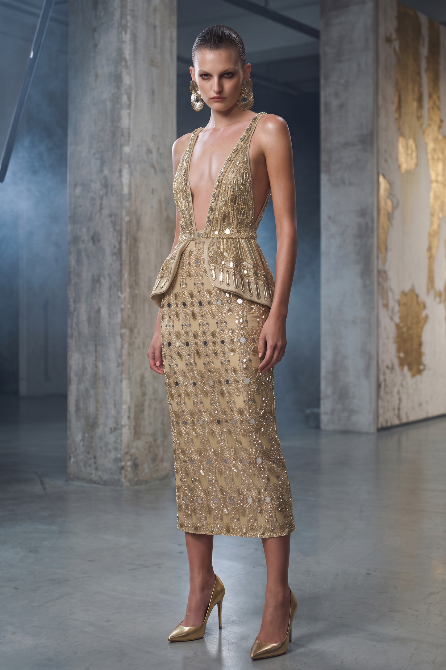 Sleeveless V-Neck Dress